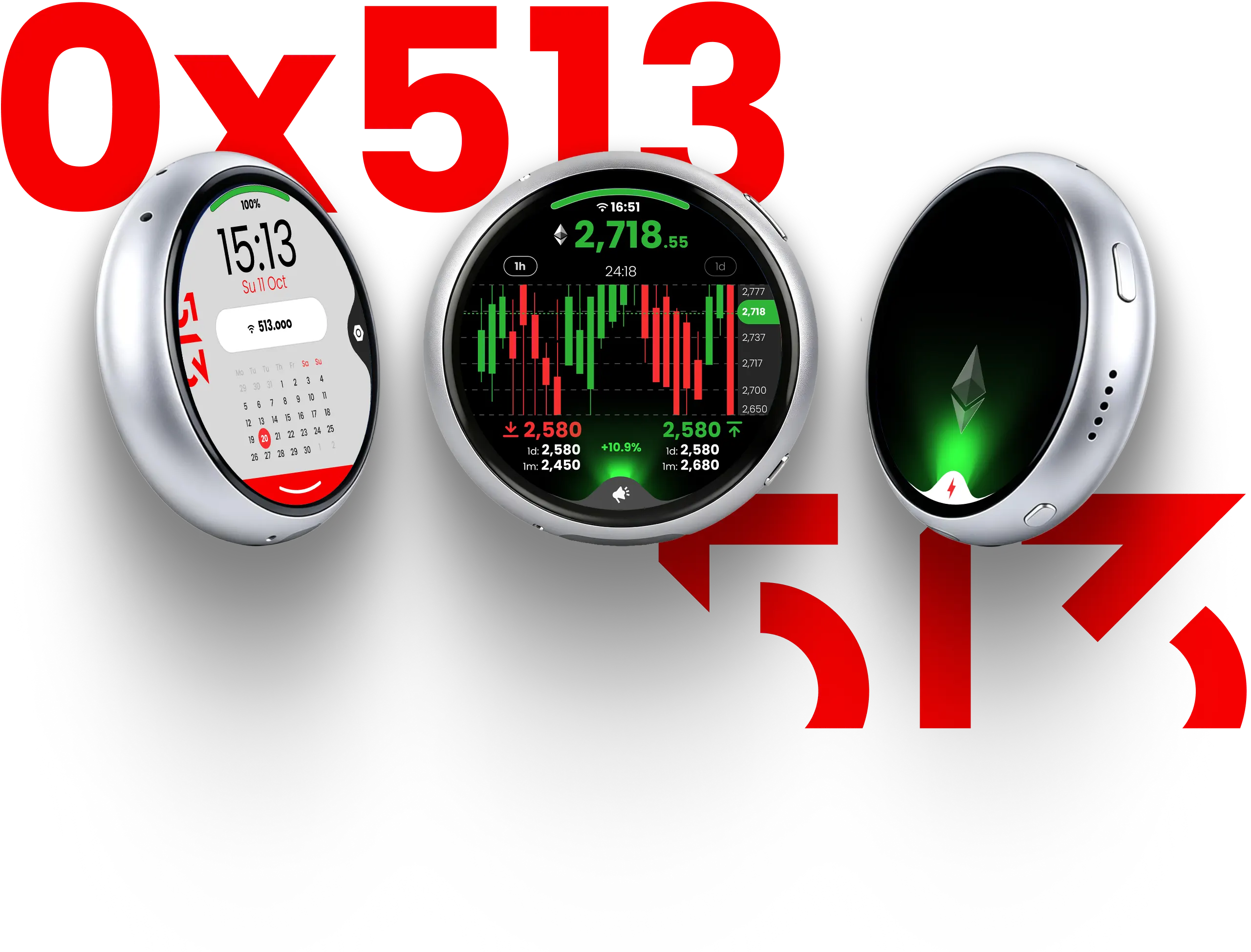 0x513 ETH ticker app / SP32 S3 Touch AMOLED 1.75C